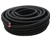 Copper 1/4"X0.8 + 3/8"X0.8 Black Pair Coil 20m