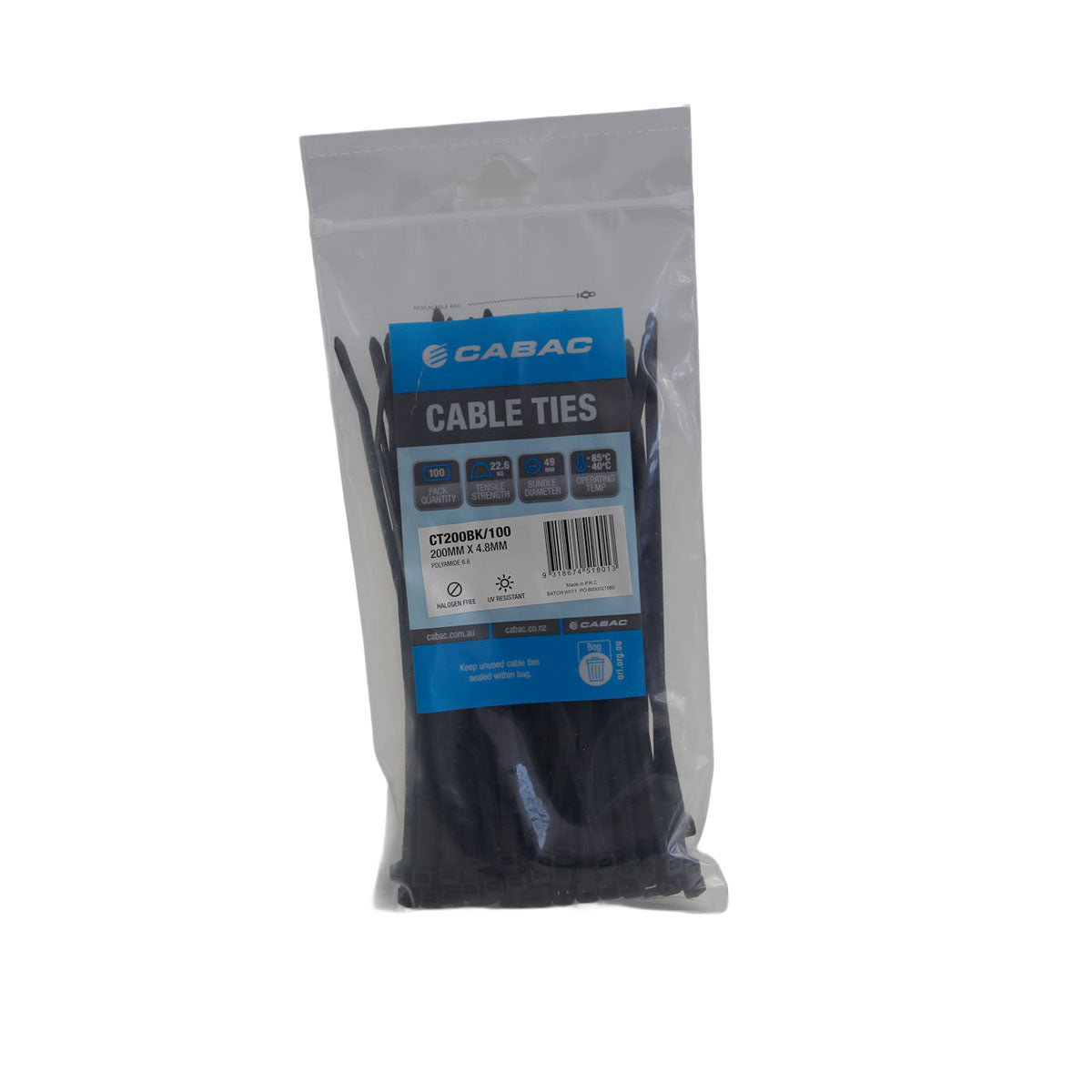 Cable Tie 200mm x 4.8mm
