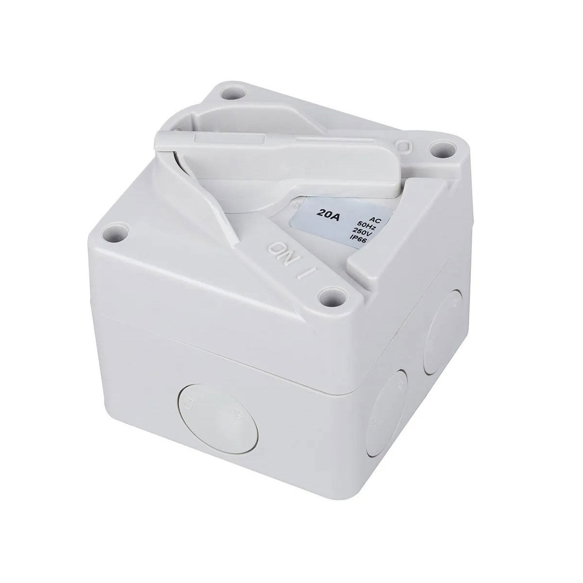 Isolating Switch Surface W/P 2P 250V Grey IP66 20A