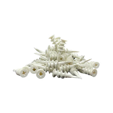 100x Nylon Wall Anchors 13x45mm
