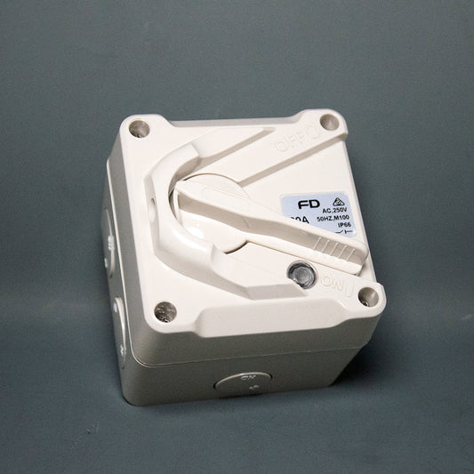2 Pole Lockable Weatherproof Isolator 20A