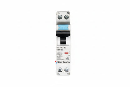 A Type Single Pole RCBO 6kA 20A