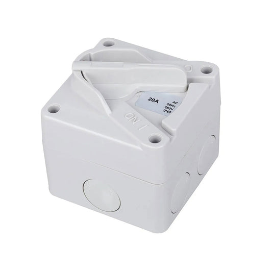 Isolating Switch Surface W/P 2P 250V Grey IP66 20A