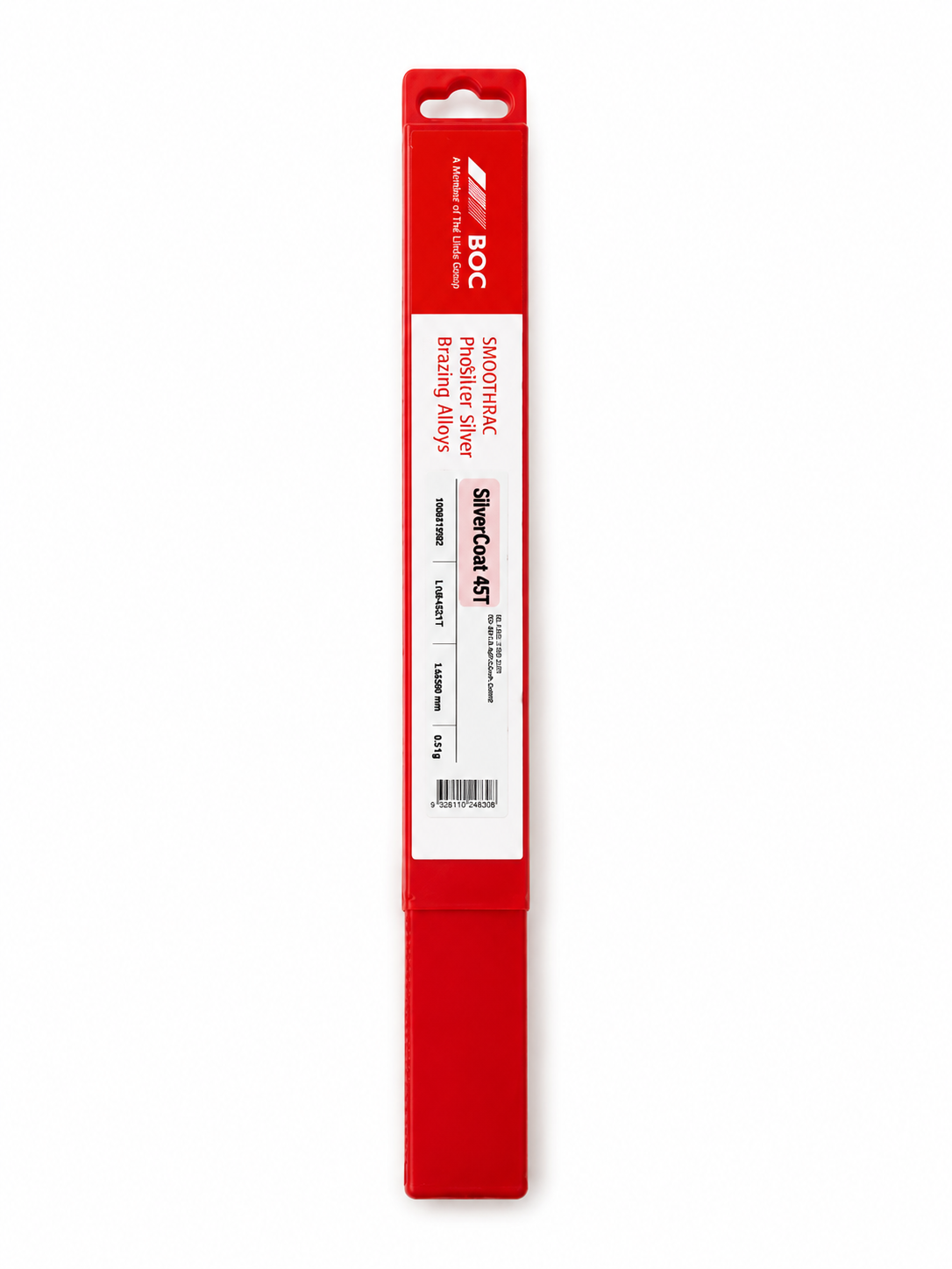 ROD BRAZING SILVERCOAT 45T 1.5 PAC=0.5KG