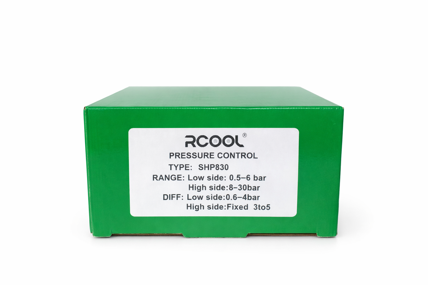 RCool Dual Pressure Control Auto Reset Low side(bar) -0.7~6 ;high side(bar) 8~30